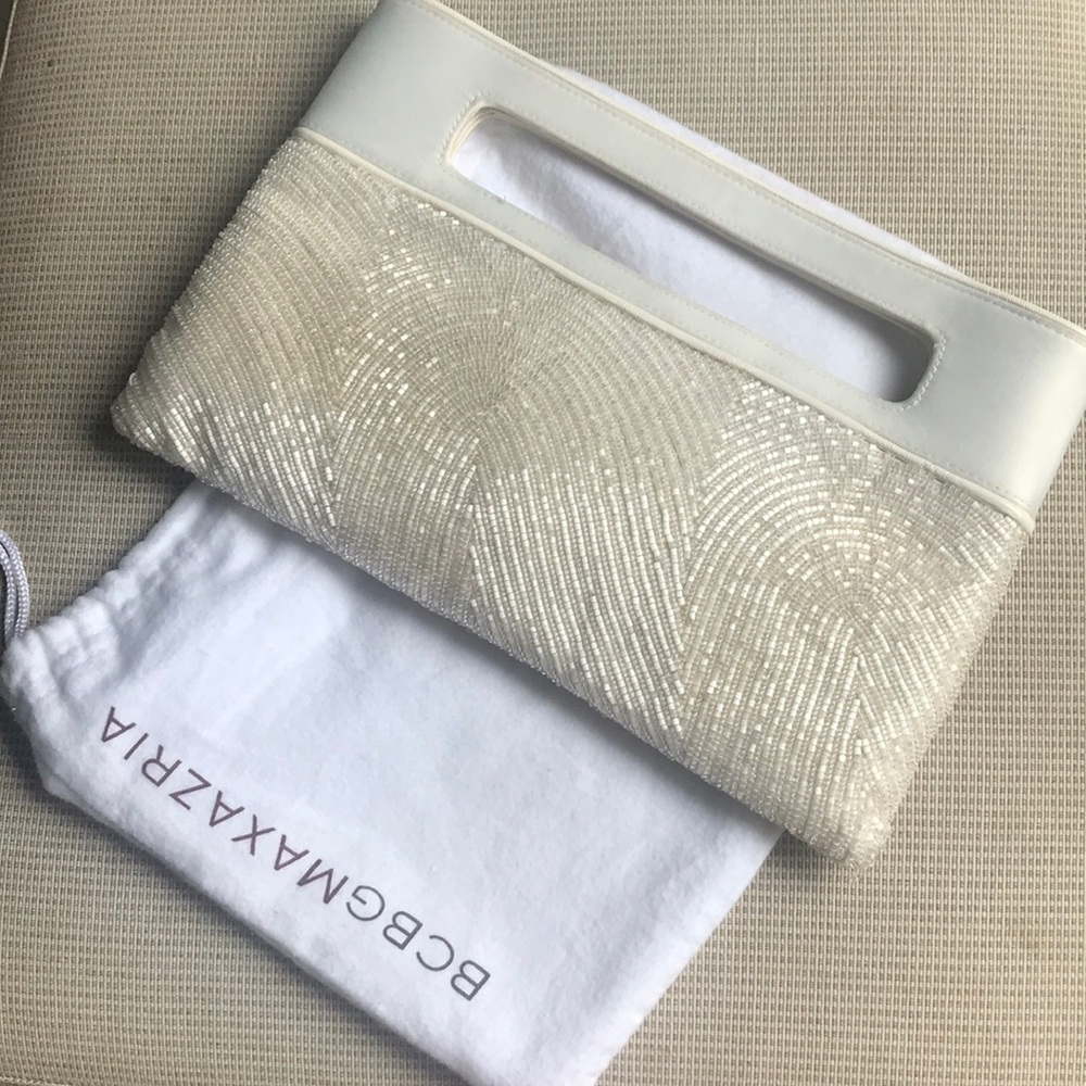 ‼️NEW LISTING‼️BCBG Beaded Satin Clutch